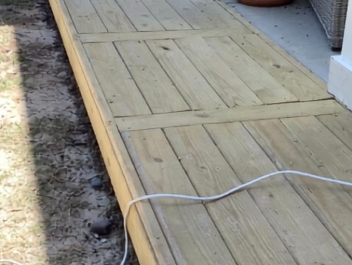 Before: Deck Staining